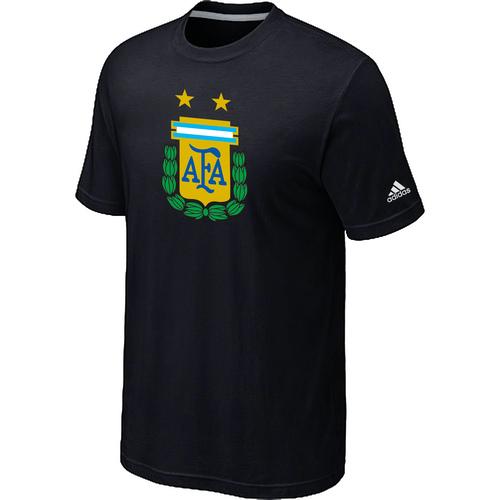 Argentina 2014 World Short Sleeves Soccer T Shirts Black