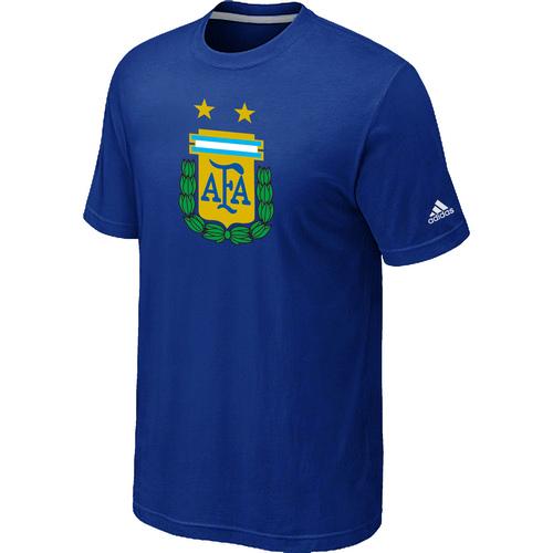 Argentina 2014 World Short Sleeves Soccer T Shirts Blue
