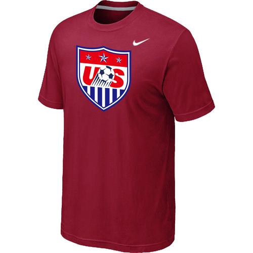 USA 2014 World Short Sleeves Soccer T Shirts Red