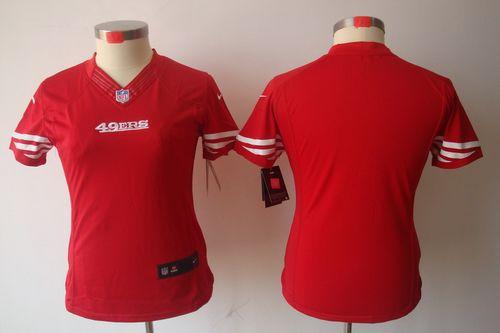 49ers Blank Red Team Color Women's Stitched NFL Limited Jersey