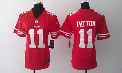 49ers #11 Quinton Patton Red Team Color Women's Stitched NFL Elite Jersey