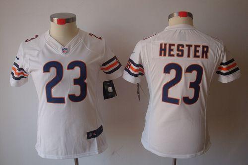 Bears #23 Devin Hester White Women's Stitched NFL Limited Jersey