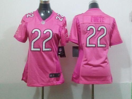 Bears #22 Matt Forte Pink Women's Be Luv'd Stitched NFL Elite Jersey