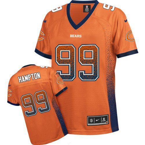 Bears #99 Dan Hampton Orange Alternate Women's Stitched NFL Elite Drift Fashion Jersey