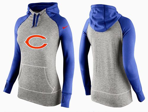 Women's Chicago Bears Performance Hoodie Grey & Blue