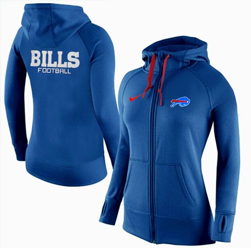 Women's Buffalo Bills Full Zip Performance Hoodie Blue