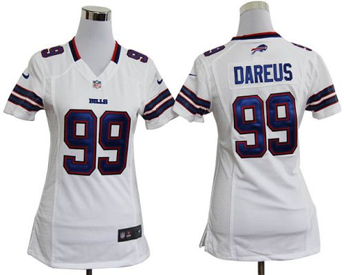 Bills #99 Marcell Dareus White Women's Stitched NFL Elite Jersey