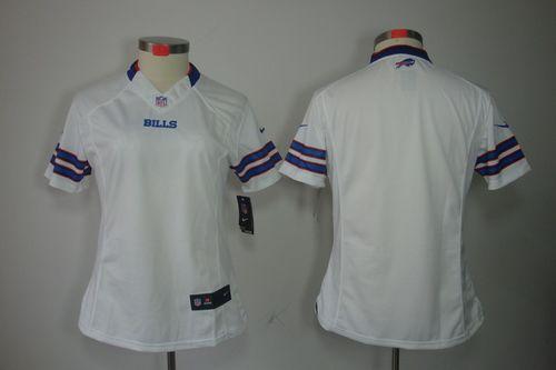 Bills Blank White Women's Stitched NFL Limited Jersey
