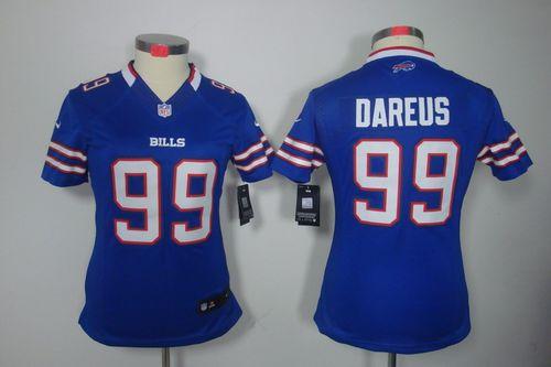 Bills #99 Marcell Dareus Royal Blue Team Color Women's Stitched NFL Limited Jersey