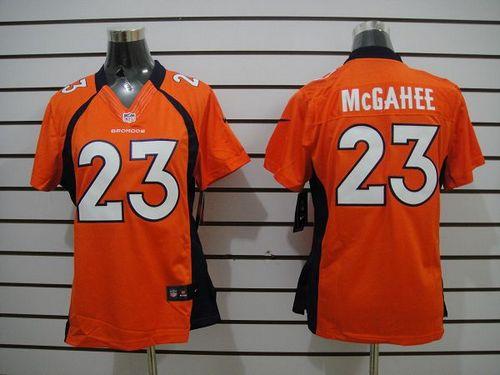 Broncos #23 Willis McGahee Orange Team Color Women's Stitched NFL Limited Jersey