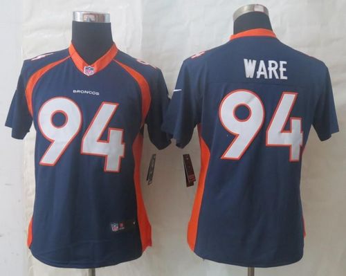 Broncos #94 DeMarcus Ware Blue Alternate Women's Stitched NFL New Limited Jersey