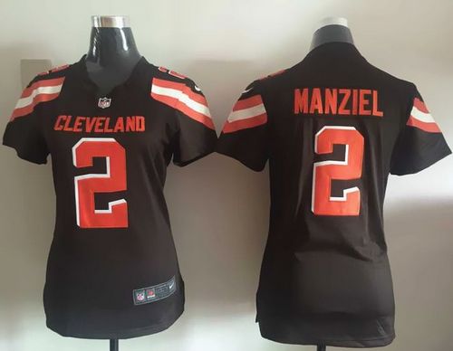 Browns #2 Johnny Manziel Brown Team Color Women's Stitched NFL New Elite Jersey
