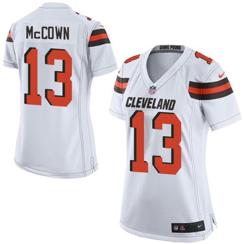 Browns #13 Josh McCown White Women's Stitched NFL New Elite Jersey