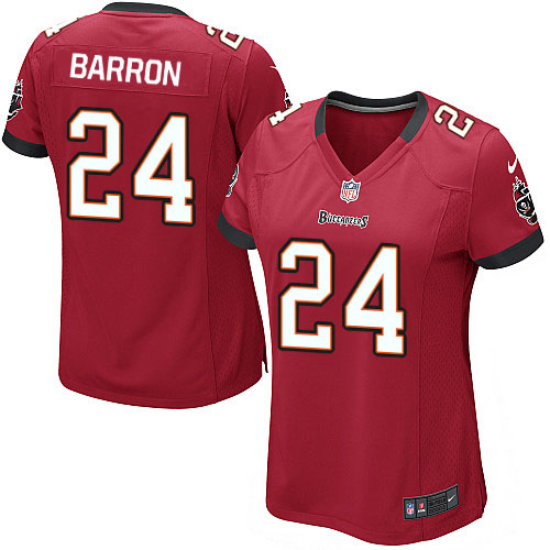 Buccaneers #24 Mark Barron Red Team Color Women's Stitched NFL Elite Jersey