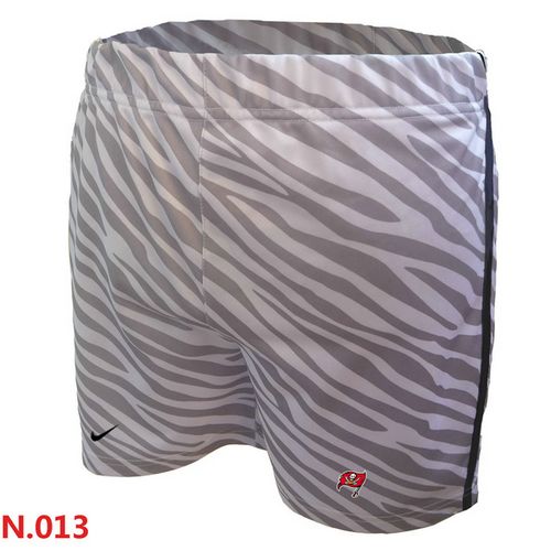 Women's NFL Tampa Bay Buccaneers Embroidered Team Logo Zebra Stripes Shorts
