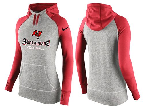 Women's Tampa Bay Buccaneers Performance Hoodie Grey & Red_1