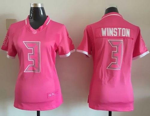 Buccaneers #3 Jameis Winston Pink Women's Stitched NFL Elite Bubble Gum Jersey