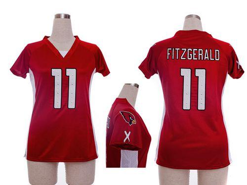 Cardinals #11 Larry Fitzgerald Red Team Color Draft Him Name & Number Top Women's Stitched NFL Elite Jersey