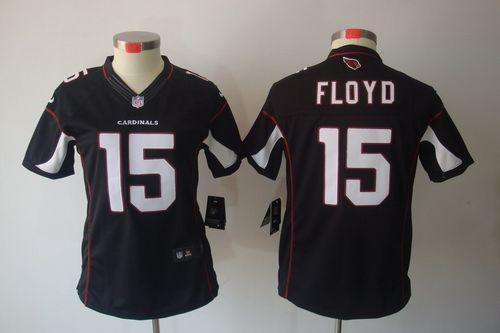 Cardinals #15 Michael Floyd Black Alternate Women's Stitched NFL Limited Jersey