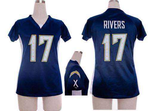 Chargers #17 Philip Rivers Navy Blue Team Color Draft Him Name & Number Top Women's Stitched NFL Elite Jersey