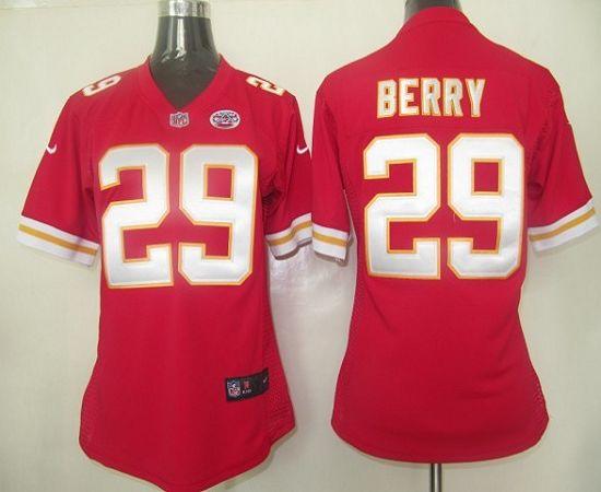 Chiefs #29 Eric Berry Red Team Color Women's Stitched NFL Elite Jersey