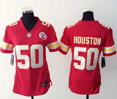 Chiefs #50 Justin Houston Red Team Color Women's Stitched NFL Elite Jersey