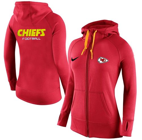 Women's Kansas City Chiefs Full Zip Performance Hoodie Red