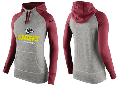 Women's Kansas City Chiefs Performance Hoodie Grey & Red_2