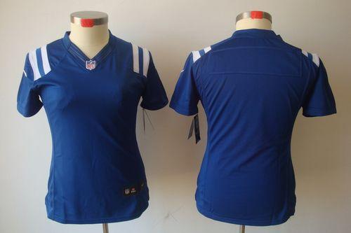 Colts Blank Royal Blue Team Color Women's Stitched NFL Limited Jersey