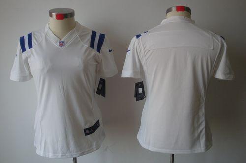 Colts Blank White Women's Stitched NFL Limited Jersey