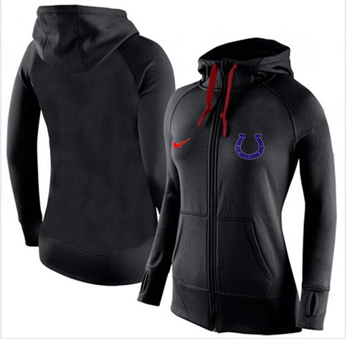 Women's Indianapolis Colts Full Zip Performance Hoodie Black