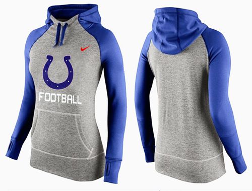 Women's Indianapolis Colts Performance Hoodie Grey & Blue_1