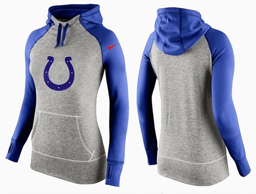Women's Indianapolis Colts Performance Hoodie Grey & Blue_2