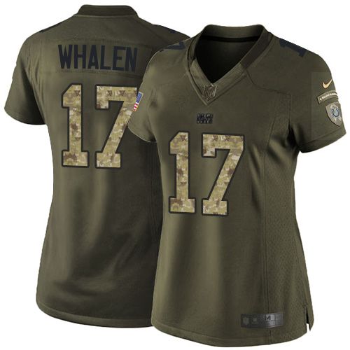 Colts #17 Griff Whalen Green Women's Stitched NFL Limited Salute to Service Jersey