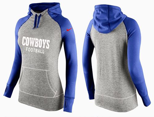 Women's Dallas Cowboys Performance Hoodie Grey & Blue