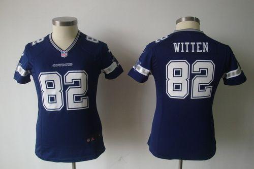 Cowboys #82 Jason Witten Navy Blue Team Color Women's NFL Game Jersey