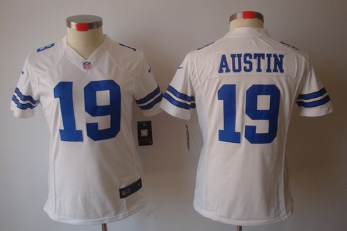 Cowboys #19 Miles Austin White Women's Stitched NFL Limited Jersey