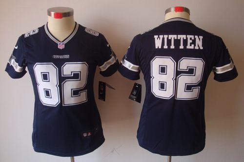 Cowboys #82 Jason Witten Navy Blue Team Color Women's Stitched NFL Limited Jersey