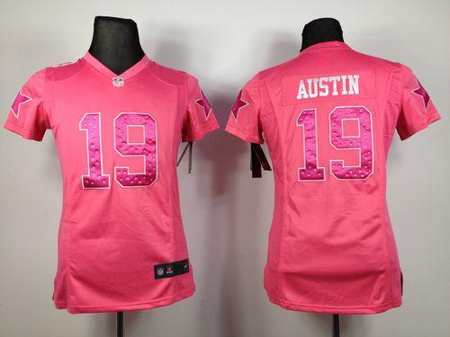 Cowboys #19 Miles Austin Pink Sweetheart Women's Stitched NFL Elite Jersey