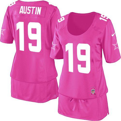 Cowboys #19 Miles Austin Pink Women's Breast Cancer Awareness Stitched NFL Elite Jersey
