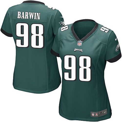 Eagles #98 Connor Barwin Midnight Green Team Color Women's Stitched NFL New Elite Jersey