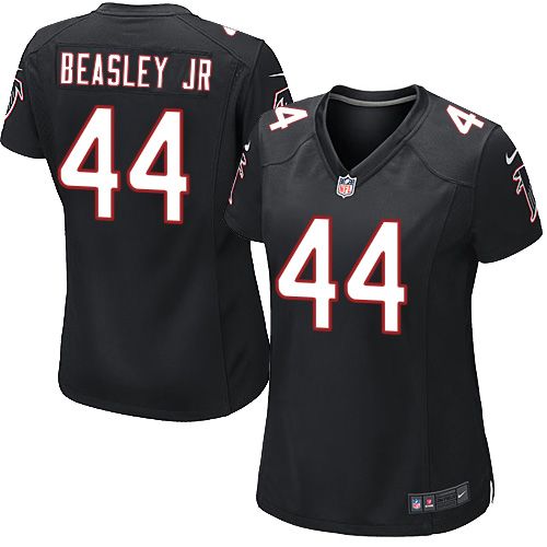 Falcons #44 Vic Beasley Jr Black Alternate Women's Stitched NFL Elite Jersey