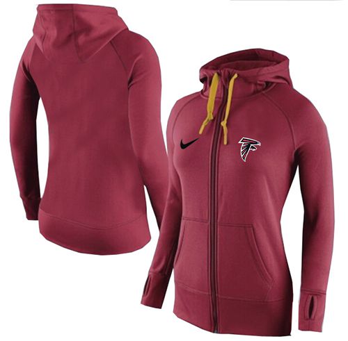 Women's Atlanta Falcons Full Zip Performance Hoodie Red