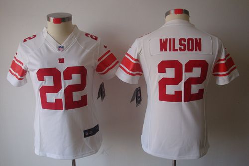 Giants #22 David Wilson White Women's Stitched NFL Limited Jersey