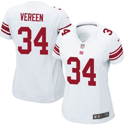 Giants #34 Shane Vereen White Women's Stitched NFL Elite Jersey