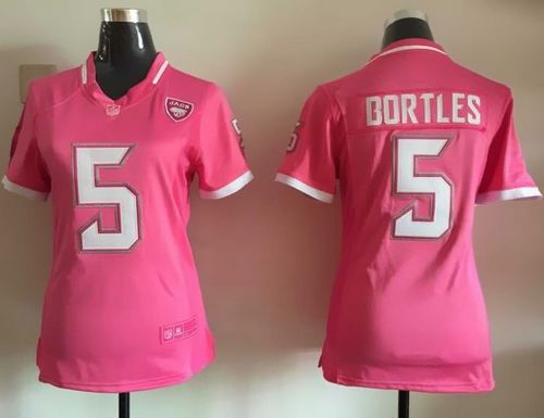 Jaguars #5 Blake Bortles Pink Women's Stitched NFL Elite Bubble Gum Jersey