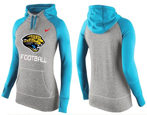 Women's Jacksonville Jaguars Performance Hoodie Grey & Blue