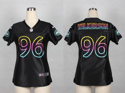 Jets #96 Muhammad Wilkerson Black Women's NFL Fashion Game Jersey