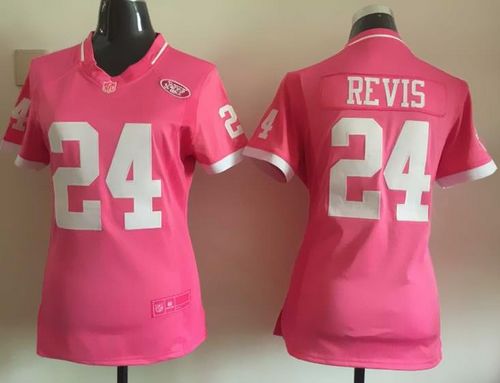 Jets #24 Darrelle Revis Pink Women's Stitched NFL Elite Bubble Gum Jersey