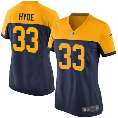 Packers #33 Micah Hyde Navy Blue Alternate Women's Stitched NFL New Elite Jersey